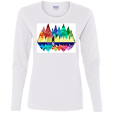 T-Shirts White / S Bear Color Forest Women's Long Sleeve T-Shirt