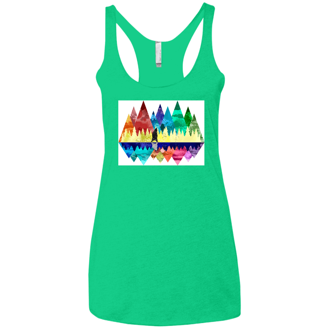 T-Shirts Envy / X-Small Bear Color Forest Women's Triblend Racerback Tank