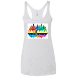 T-Shirts Heather White / X-Small Bear Color Forest Women's Triblend Racerback Tank