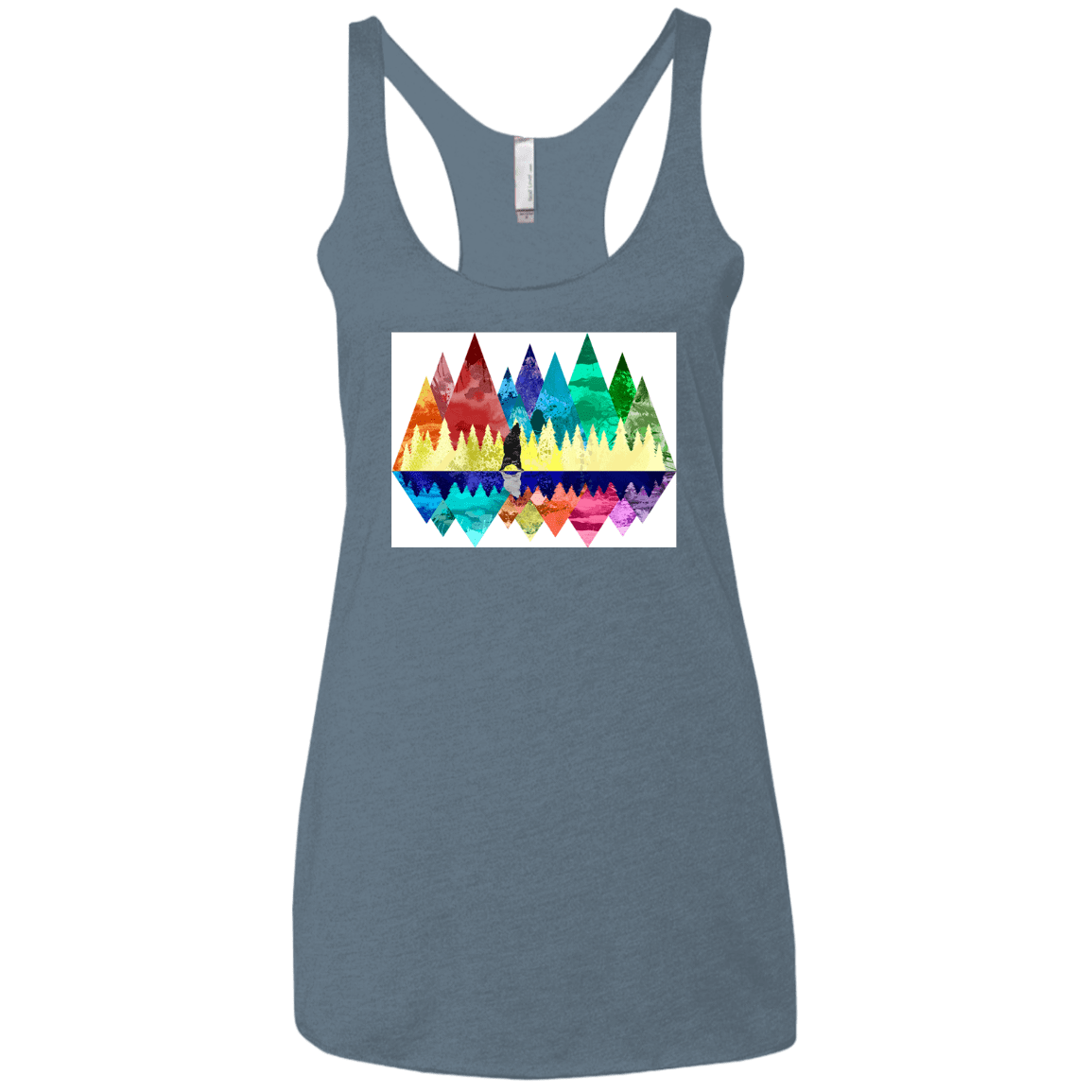 T-Shirts Indigo / X-Small Bear Color Forest Women's Triblend Racerback Tank