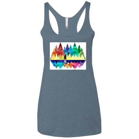 T-Shirts Indigo / X-Small Bear Color Forest Women's Triblend Racerback Tank