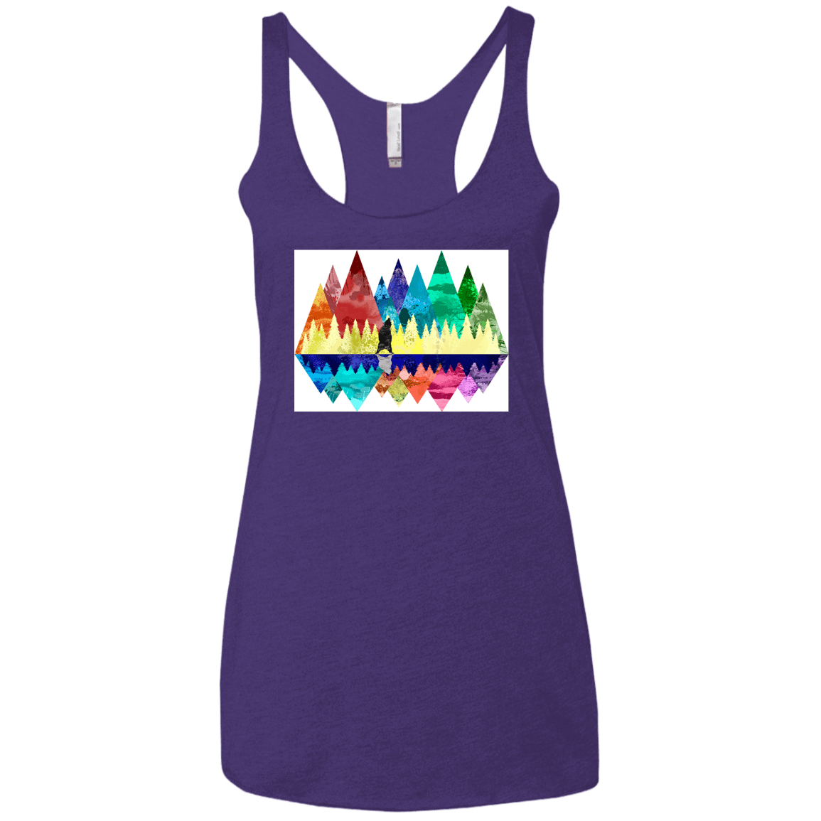 T-Shirts Purple Rush / X-Small Bear Color Forest Women's Triblend Racerback Tank