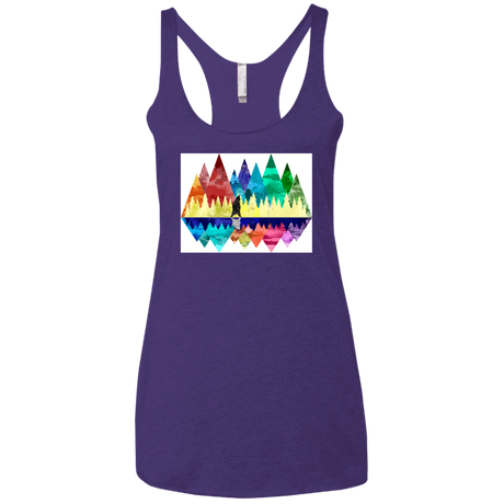 T-Shirts Purple Rush / X-Small Bear Color Forest Women's Triblend Racerback Tank