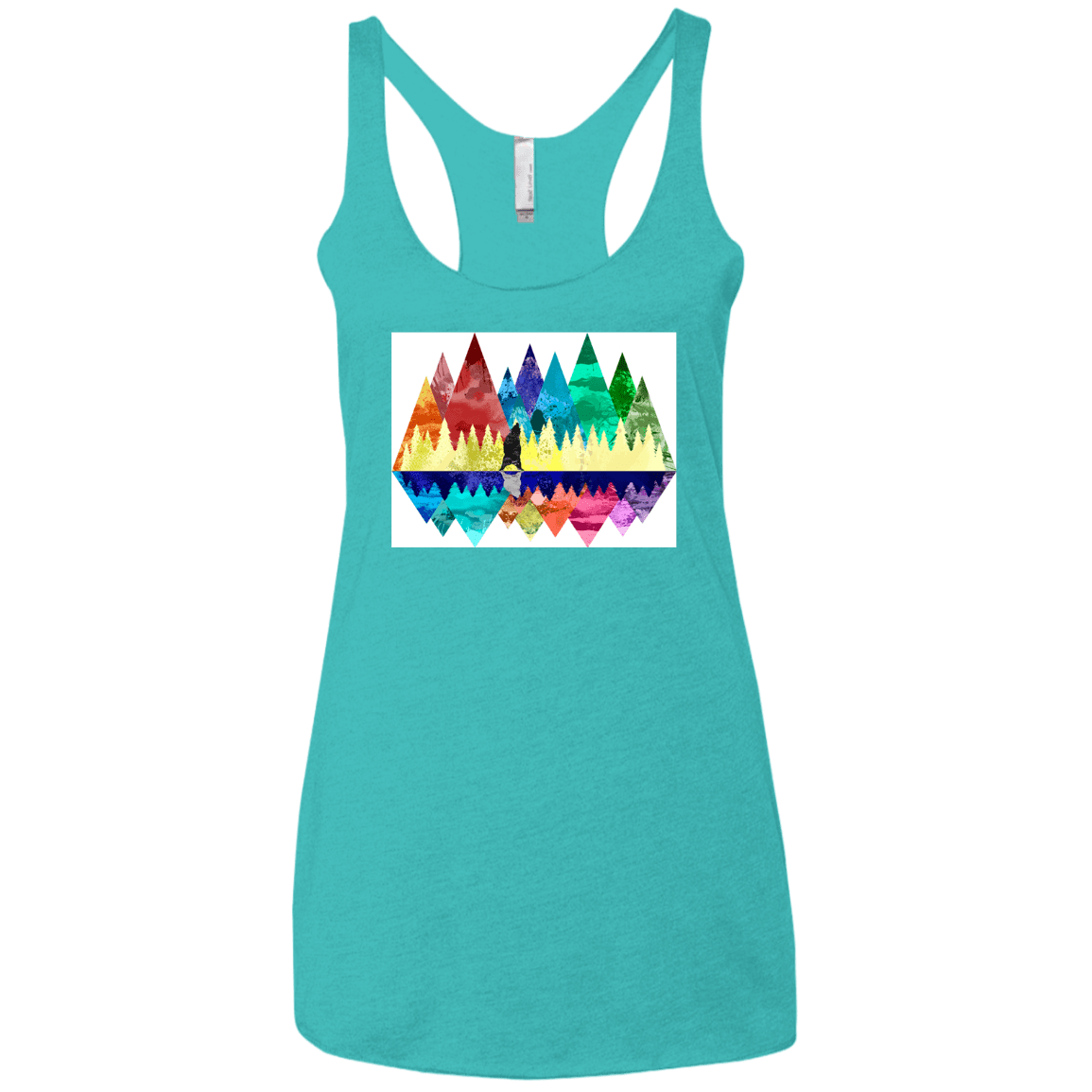 T-Shirts Tahiti Blue / X-Small Bear Color Forest Women's Triblend Racerback Tank