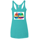 T-Shirts Tahiti Blue / X-Small Bear Color Forest Women's Triblend Racerback Tank