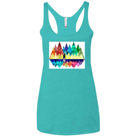 T-Shirts Tahiti Blue / X-Small Bear Color Forest Women's Triblend Racerback Tank
