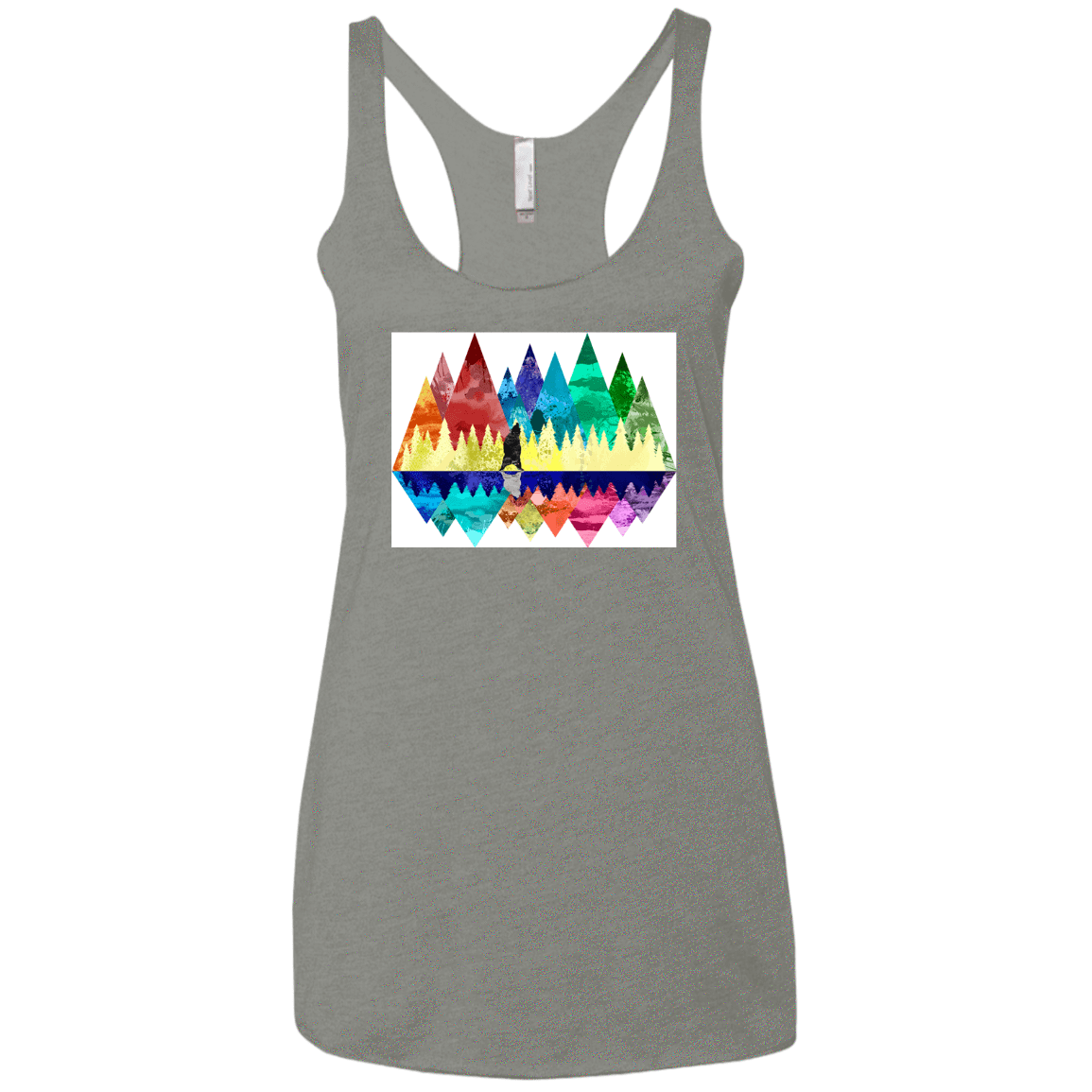 T-Shirts Venetian Grey / X-Small Bear Color Forest Women's Triblend Racerback Tank