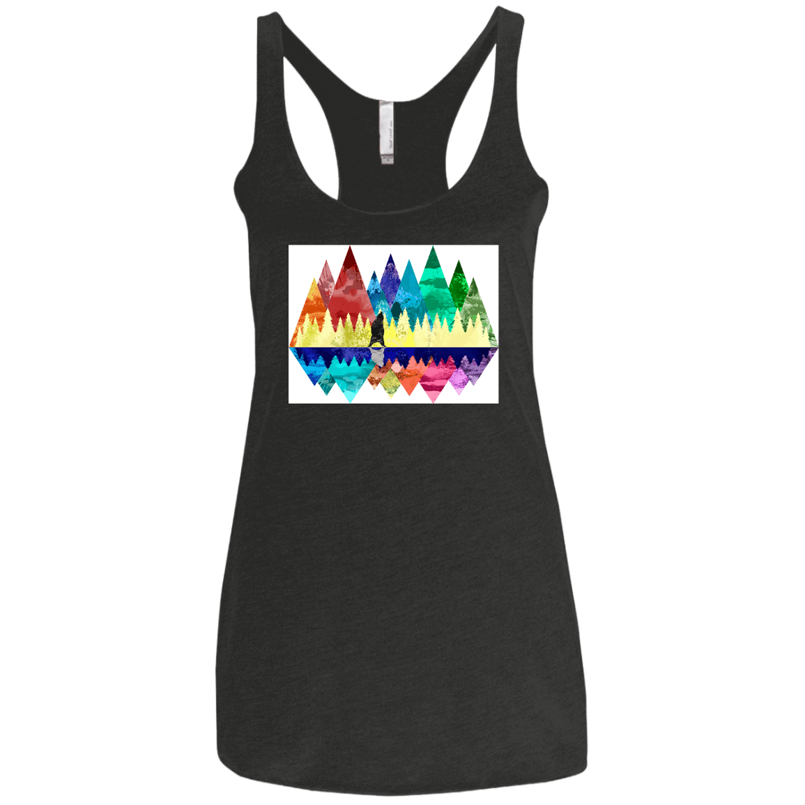 T-Shirts Vintage Black / X-Small Bear Color Forest Women's Triblend Racerback Tank