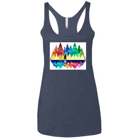 T-Shirts Vintage Navy / X-Small Bear Color Forest Women's Triblend Racerback Tank
