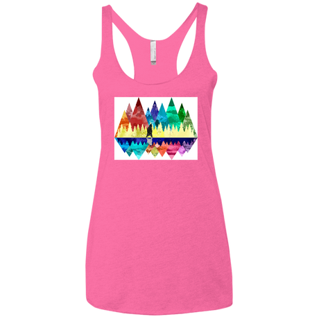 T-Shirts Vintage Pink / X-Small Bear Color Forest Women's Triblend Racerback Tank