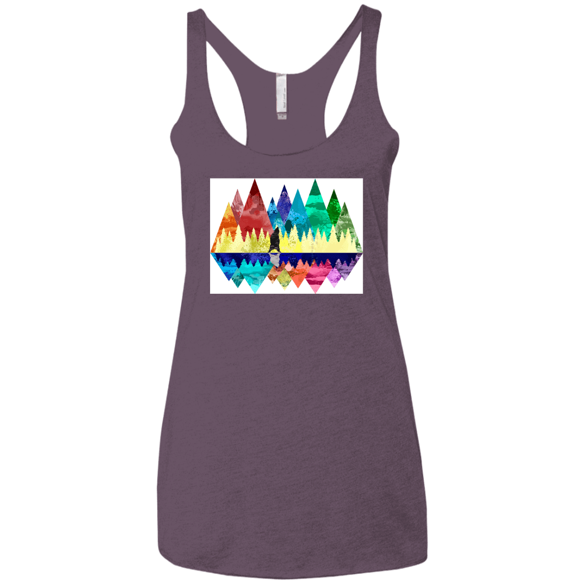 T-Shirts Vintage Purple / X-Small Bear Color Forest Women's Triblend Racerback Tank