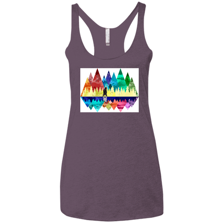 T-Shirts Vintage Purple / X-Small Bear Color Forest Women's Triblend Racerback Tank