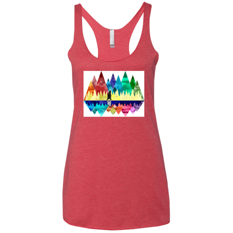 T-Shirts Vintage Red / X-Small Bear Color Forest Women's Triblend Racerback Tank