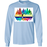 T-Shirts Light Blue / YS Bear Color Forest Youth Long Sleeve T-Shirt