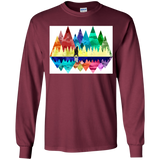T-Shirts Maroon / YS Bear Color Forest Youth Long Sleeve T-Shirt