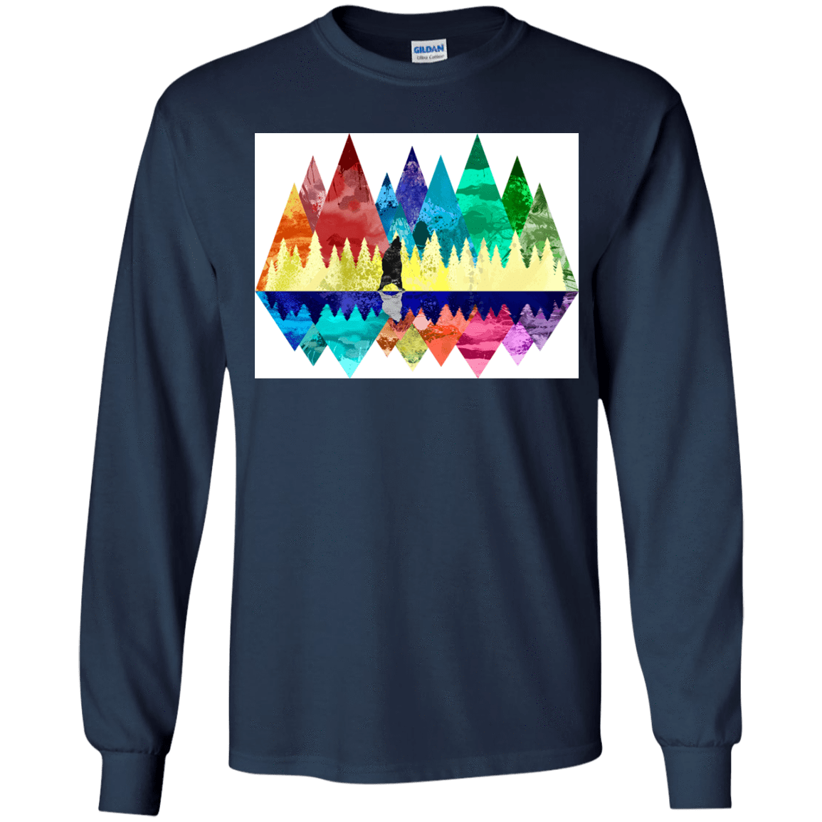 T-Shirts Navy / YS Bear Color Forest Youth Long Sleeve T-Shirt