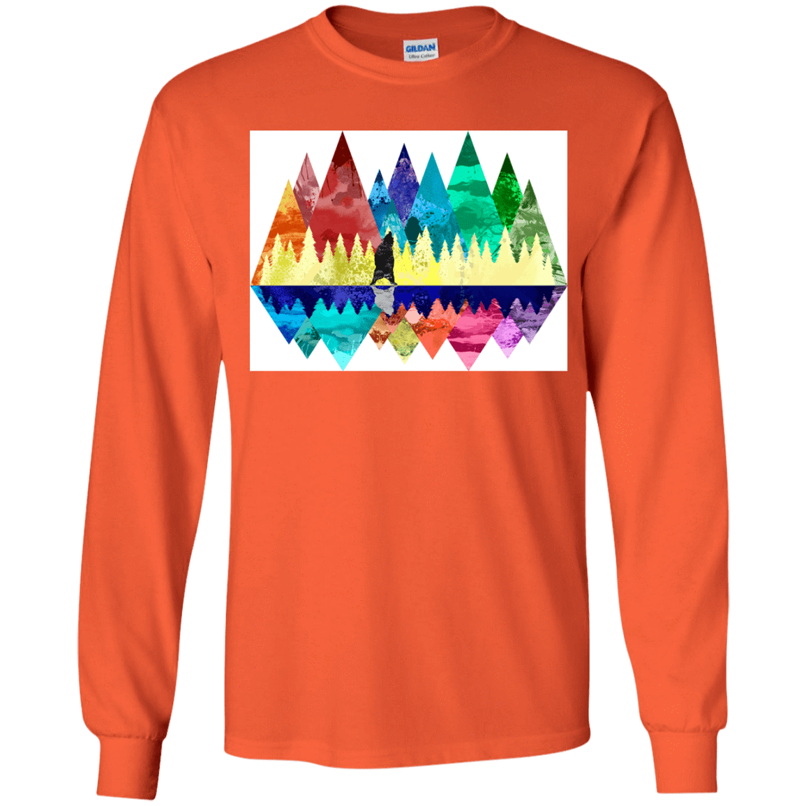 T-Shirts Orange / YS Bear Color Forest Youth Long Sleeve T-Shirt