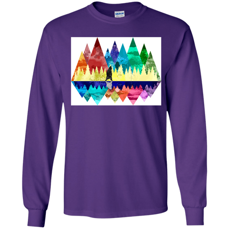 T-Shirts Purple / YS Bear Color Forest Youth Long Sleeve T-Shirt