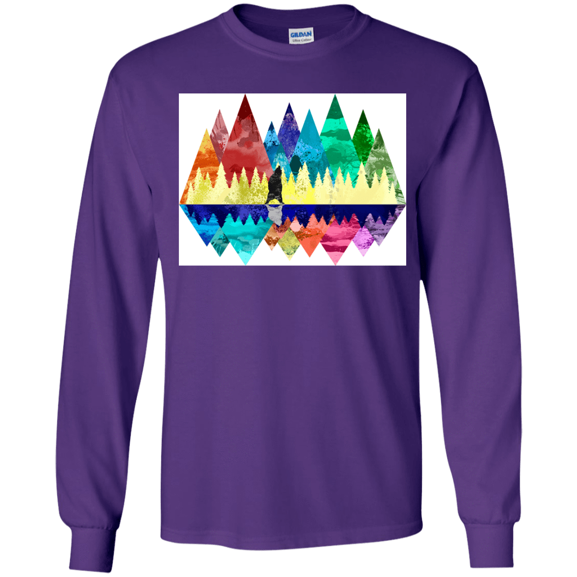 T-Shirts Purple / YS Bear Color Forest Youth Long Sleeve T-Shirt