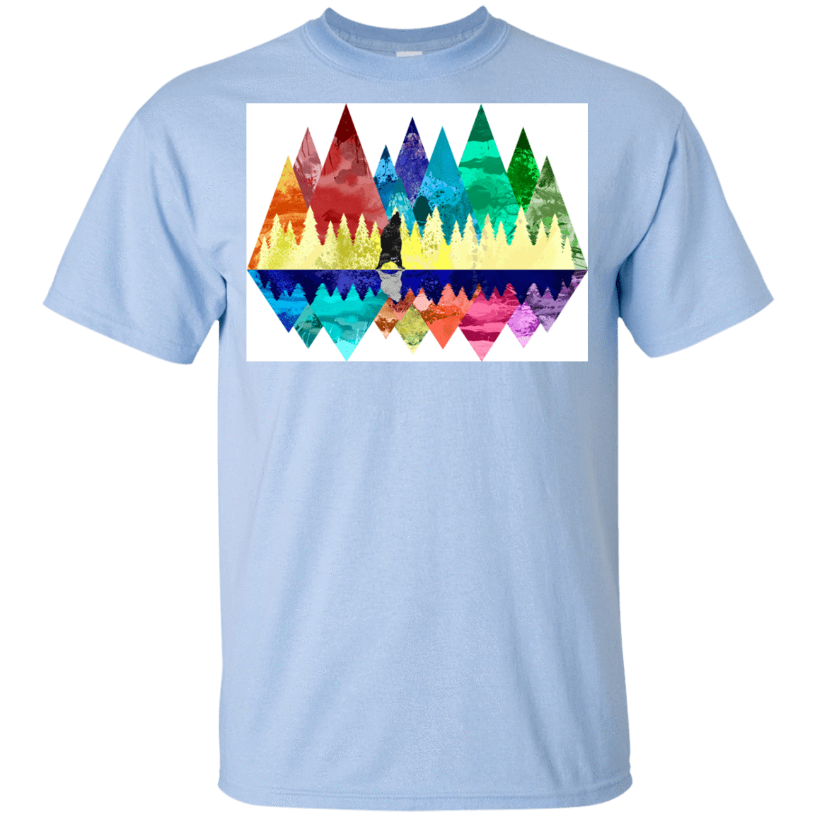 T-Shirts Light Blue / YXS Bear Color Forest Youth T-Shirt