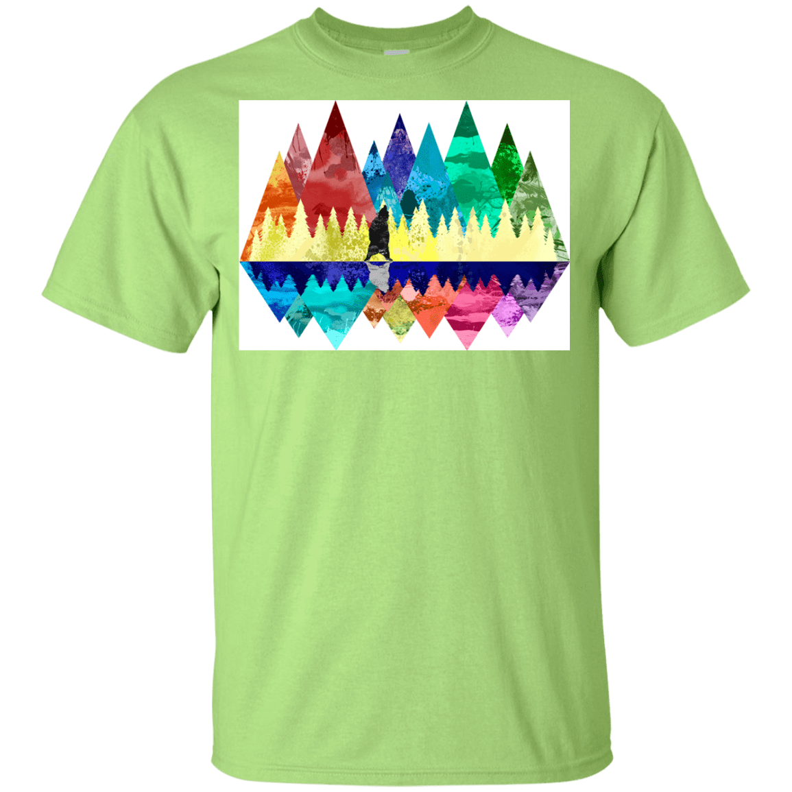 T-Shirts Mint Green / YXS Bear Color Forest Youth T-Shirt