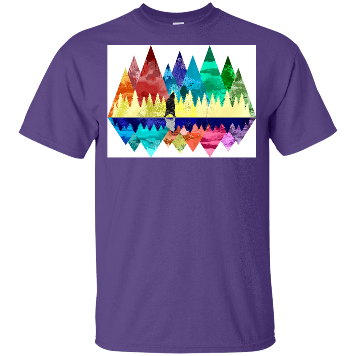 T-Shirts Purple / YXS Bear Color Forest Youth T-Shirt