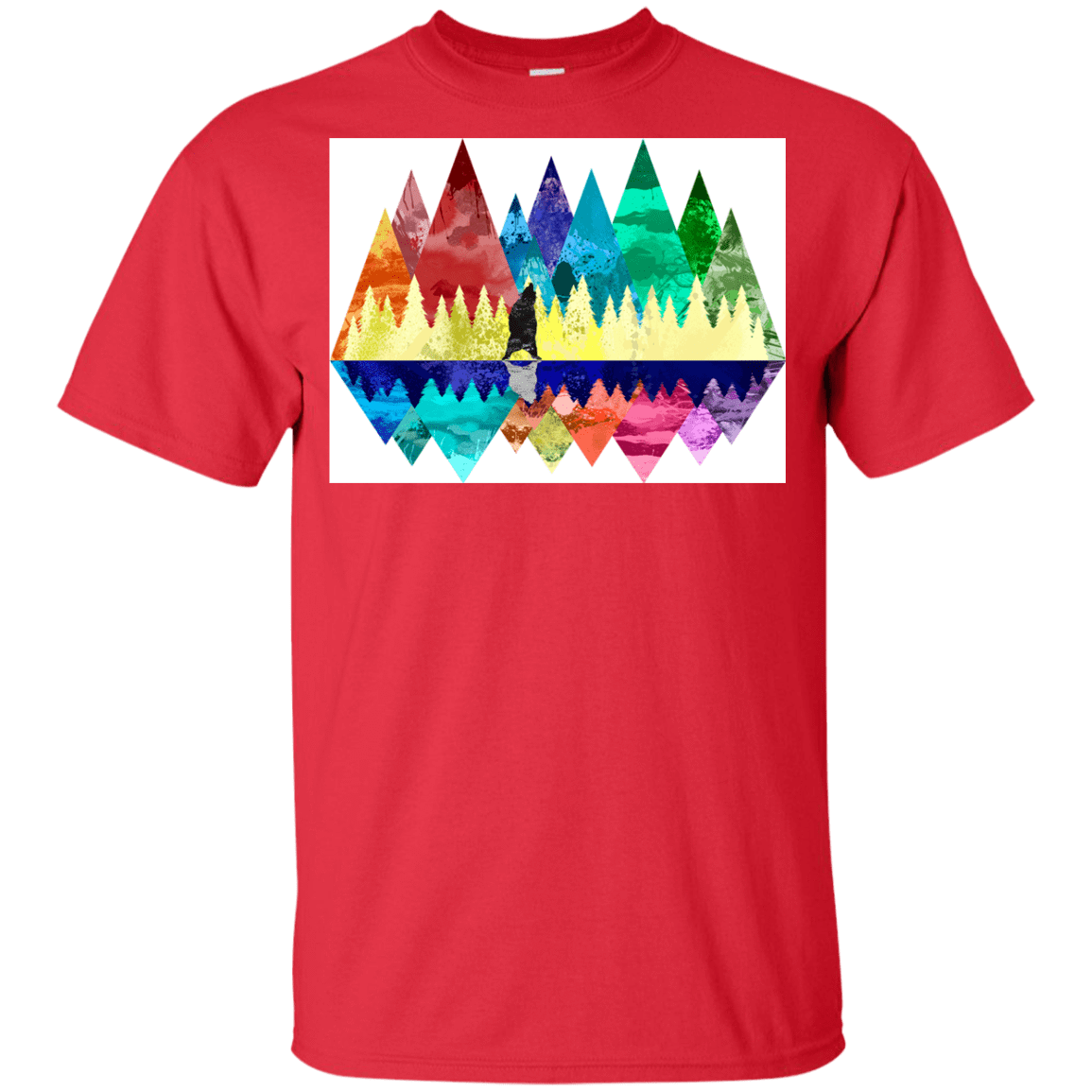 T-Shirts Red / YXS Bear Color Forest Youth T-Shirt