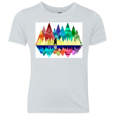 T-Shirts Heather White / YXS Bear Color Forest Youth Triblend T-Shirt