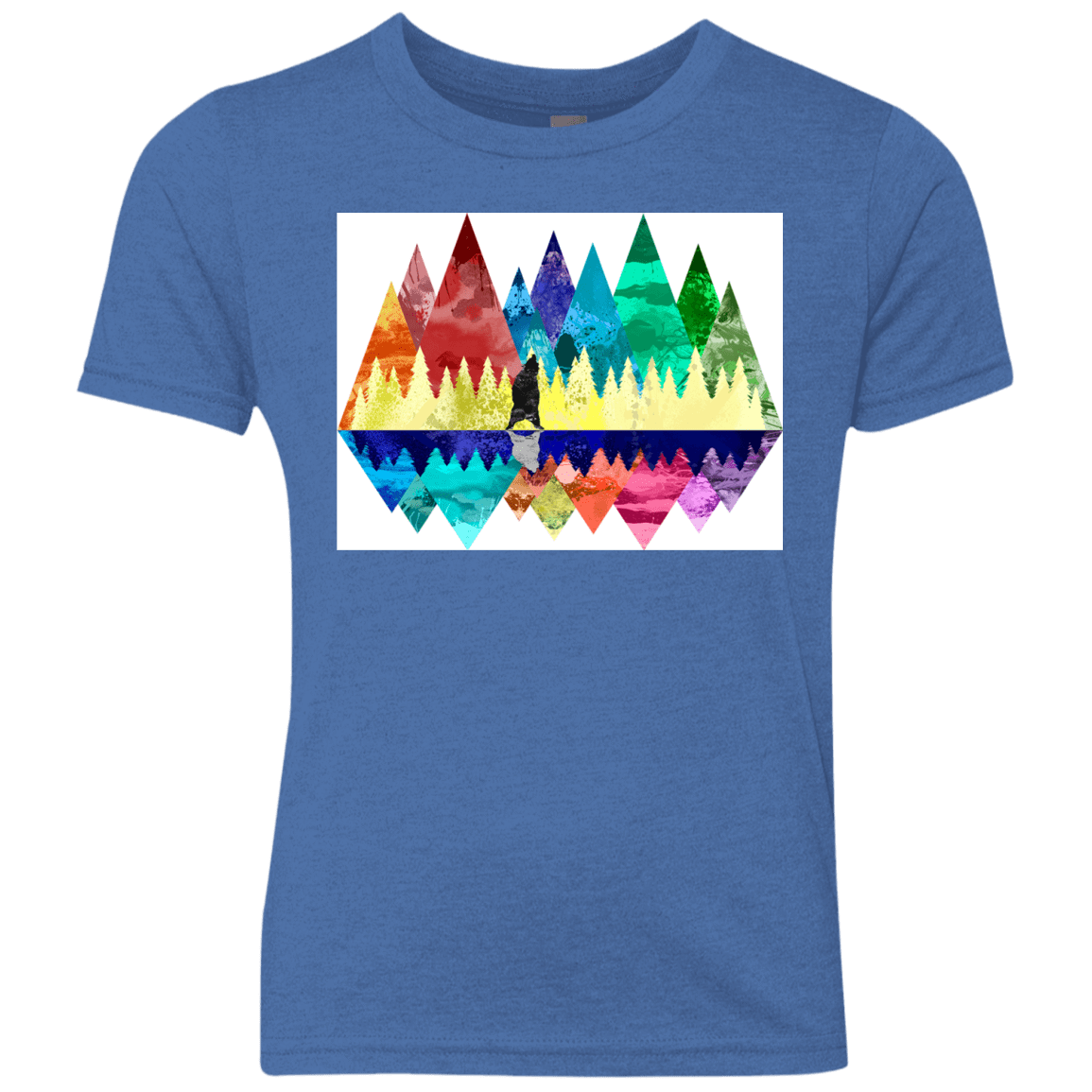 T-Shirts Vintage Royal / YXS Bear Color Forest Youth Triblend T-Shirt