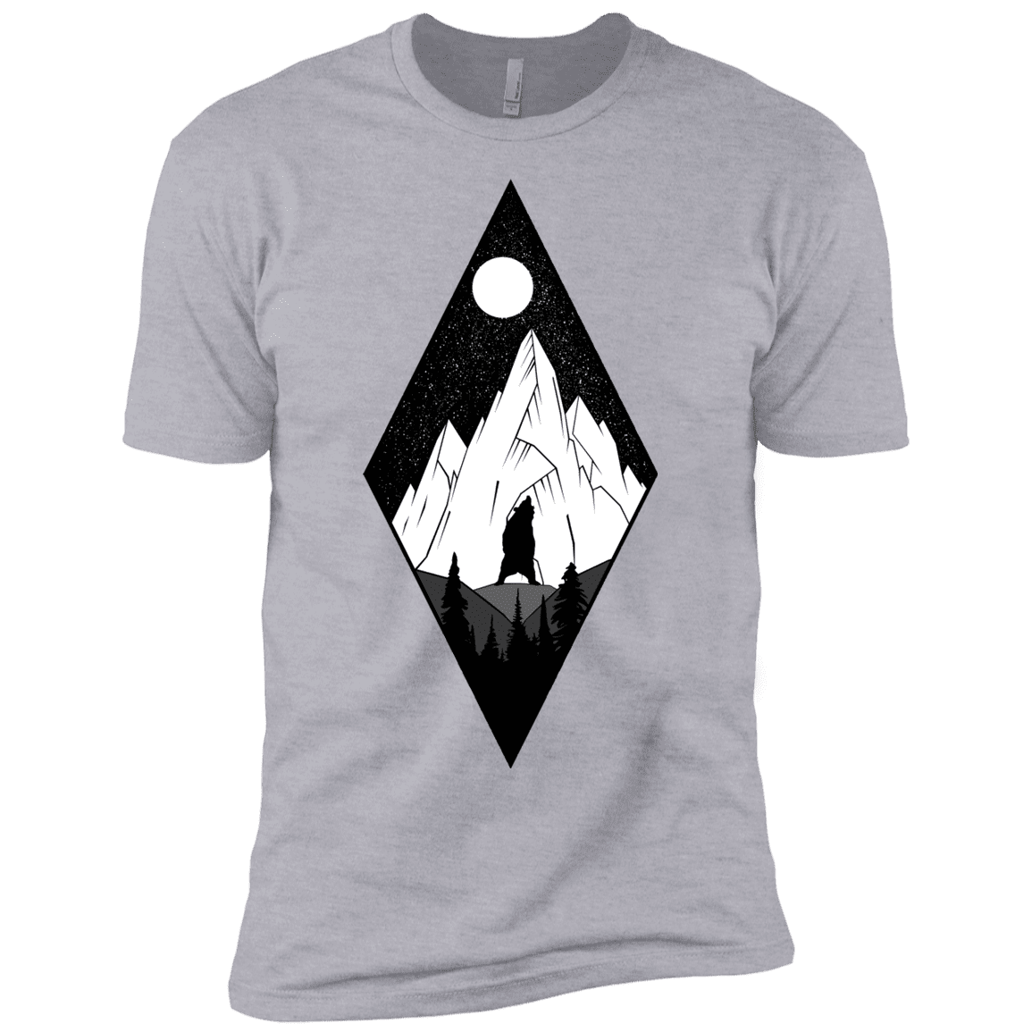 T-Shirts Heather Grey / YXS Bear Diamond Boys Premium T-Shirt