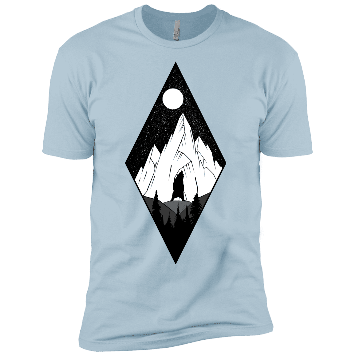T-Shirts Light Blue / YXS Bear Diamond Boys Premium T-Shirt