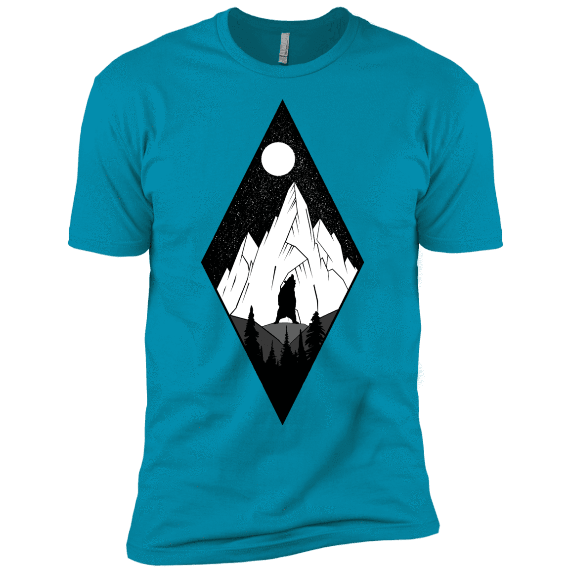 T-Shirts Turquoise / YXS Bear Diamond Boys Premium T-Shirt