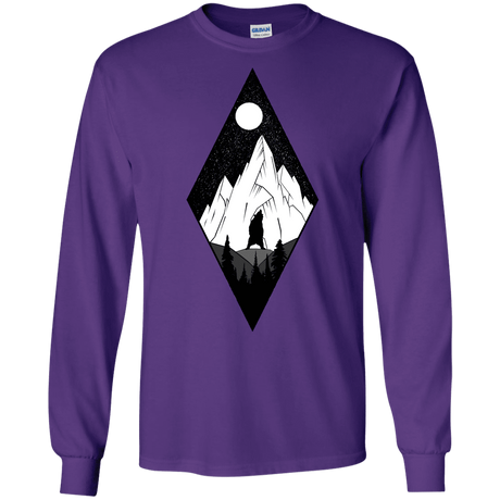 T-Shirts Purple / S Bear Diamond Men's Long Sleeve T-Shirt