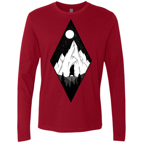 T-Shirts Cardinal / S Bear Diamond Men's Premium Long Sleeve