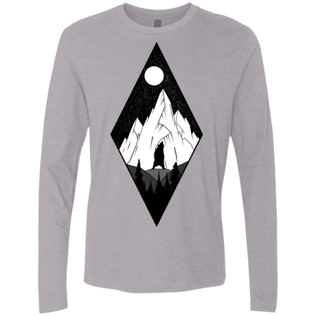 T-Shirts Heather Grey / S Bear Diamond Men's Premium Long Sleeve