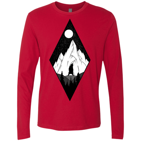 T-Shirts Red / S Bear Diamond Men's Premium Long Sleeve