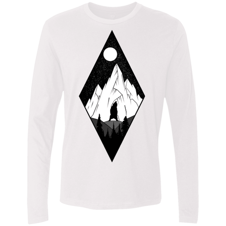 T-Shirts White / S Bear Diamond Men's Premium Long Sleeve
