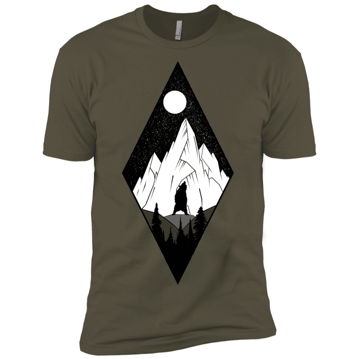 T-Shirts Military Green / X-Small Bear Diamond Men's Premium T-Shirt