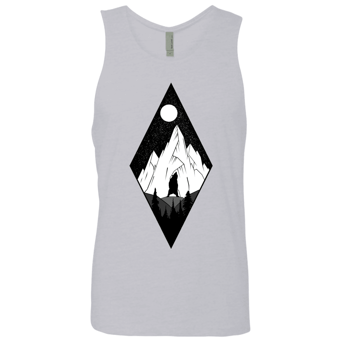 T-Shirts Heather Grey / S Bear Diamond Men's Premium Tank Top