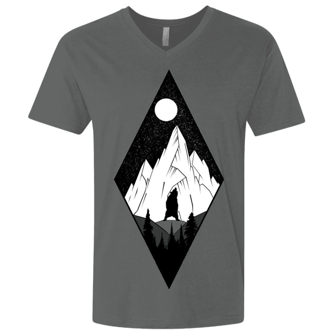 T-Shirts Heavy Metal / X-Small Bear Diamond Men's Premium V-Neck