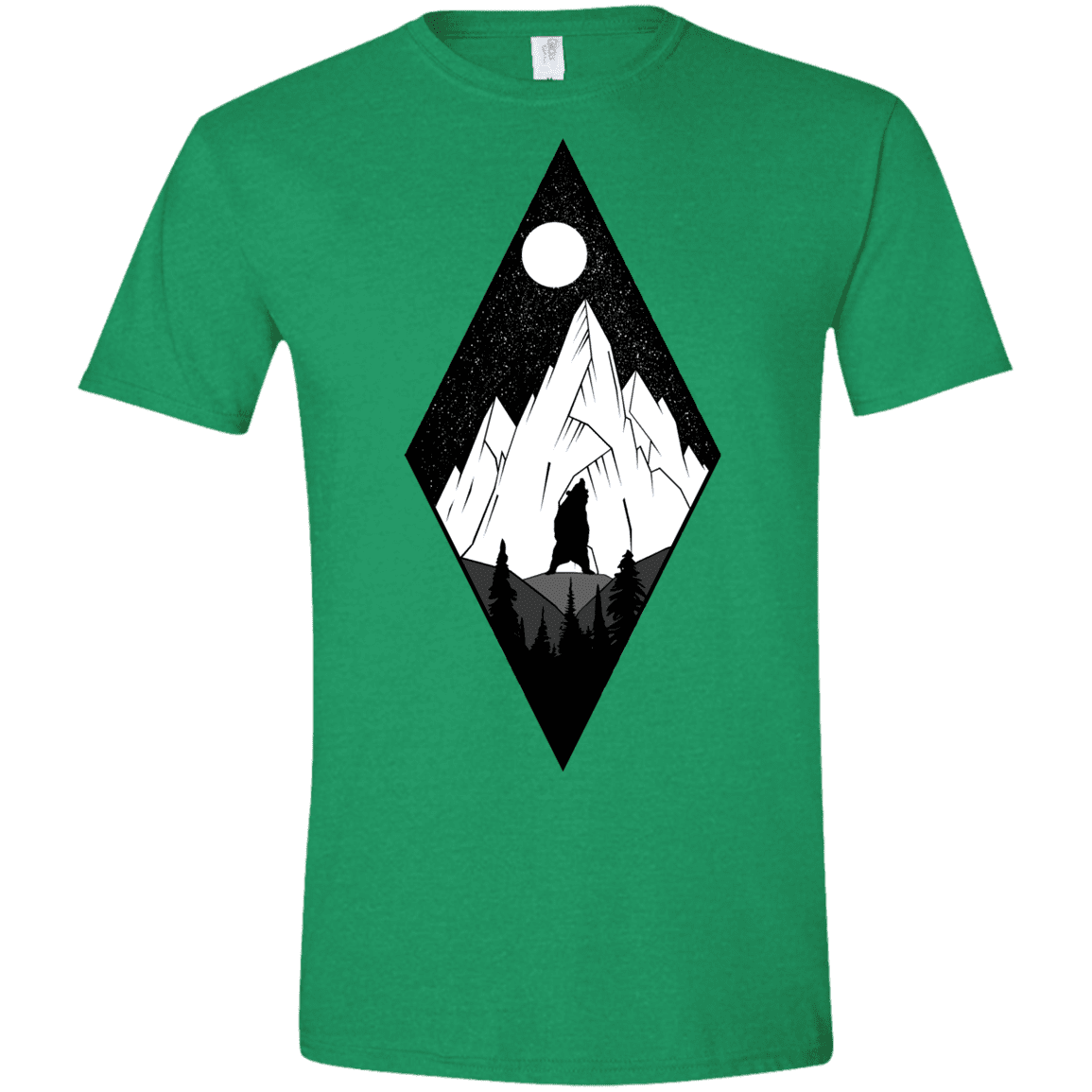 T-Shirts Heather Irish Green / S Bear Diamond Men's Semi-Fitted Softstyle