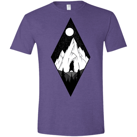T-Shirts Heather Purple / S Bear Diamond Men's Semi-Fitted Softstyle