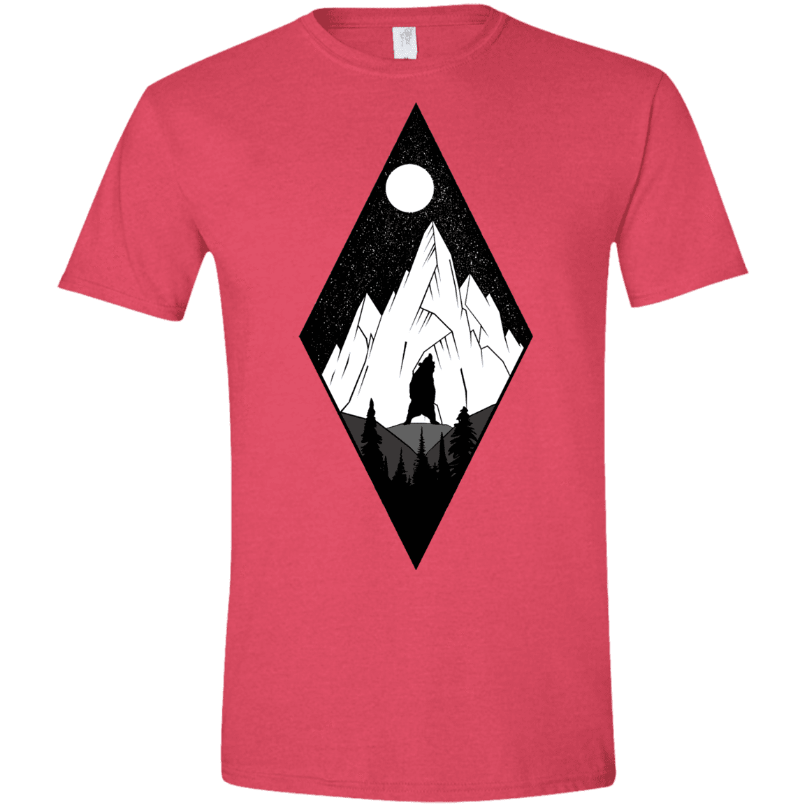 T-Shirts Heather Red / S Bear Diamond Men's Semi-Fitted Softstyle