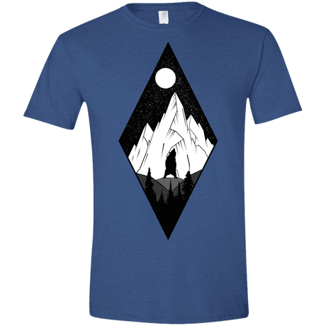 T-Shirts Heather Royal / X-Small Bear Diamond Men's Semi-Fitted Softstyle