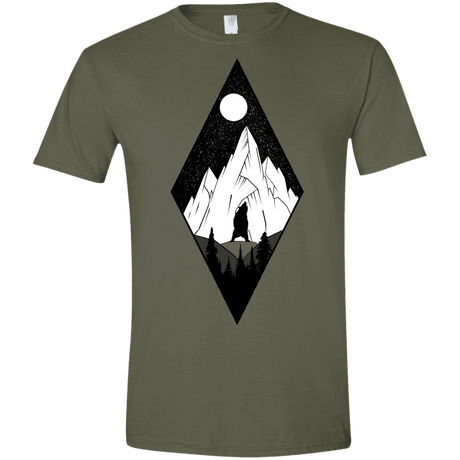 T-Shirts Military Green / S Bear Diamond Men's Semi-Fitted Softstyle
