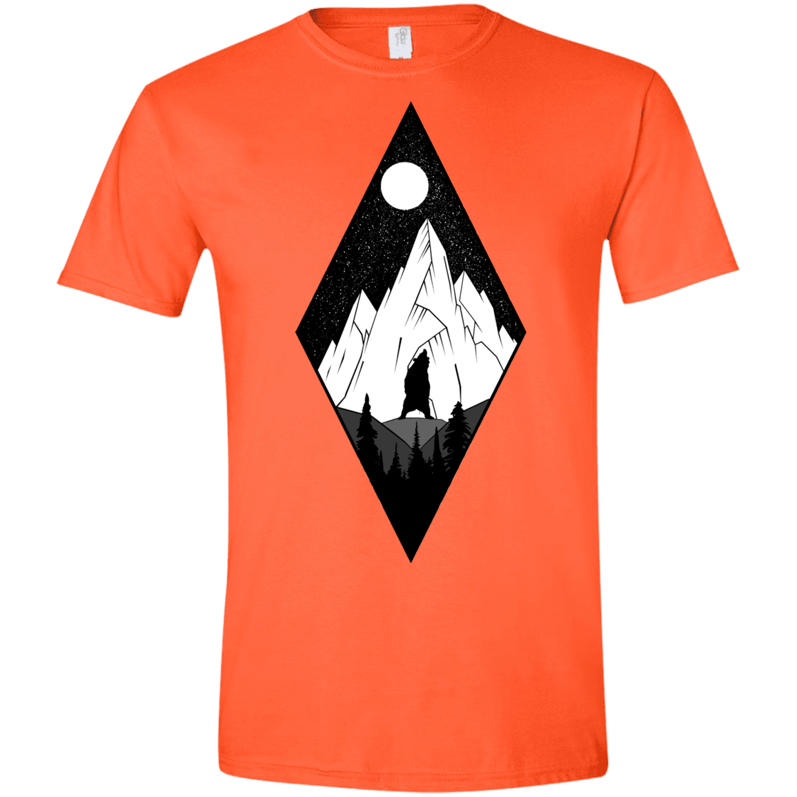 T-Shirts Orange / S Bear Diamond Men's Semi-Fitted Softstyle