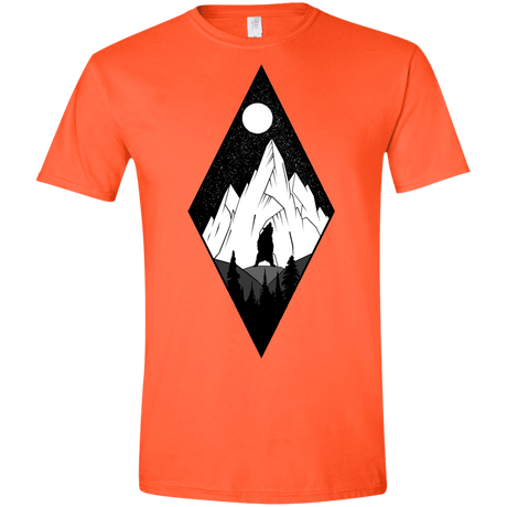 T-Shirts Orange / S Bear Diamond Men's Semi-Fitted Softstyle