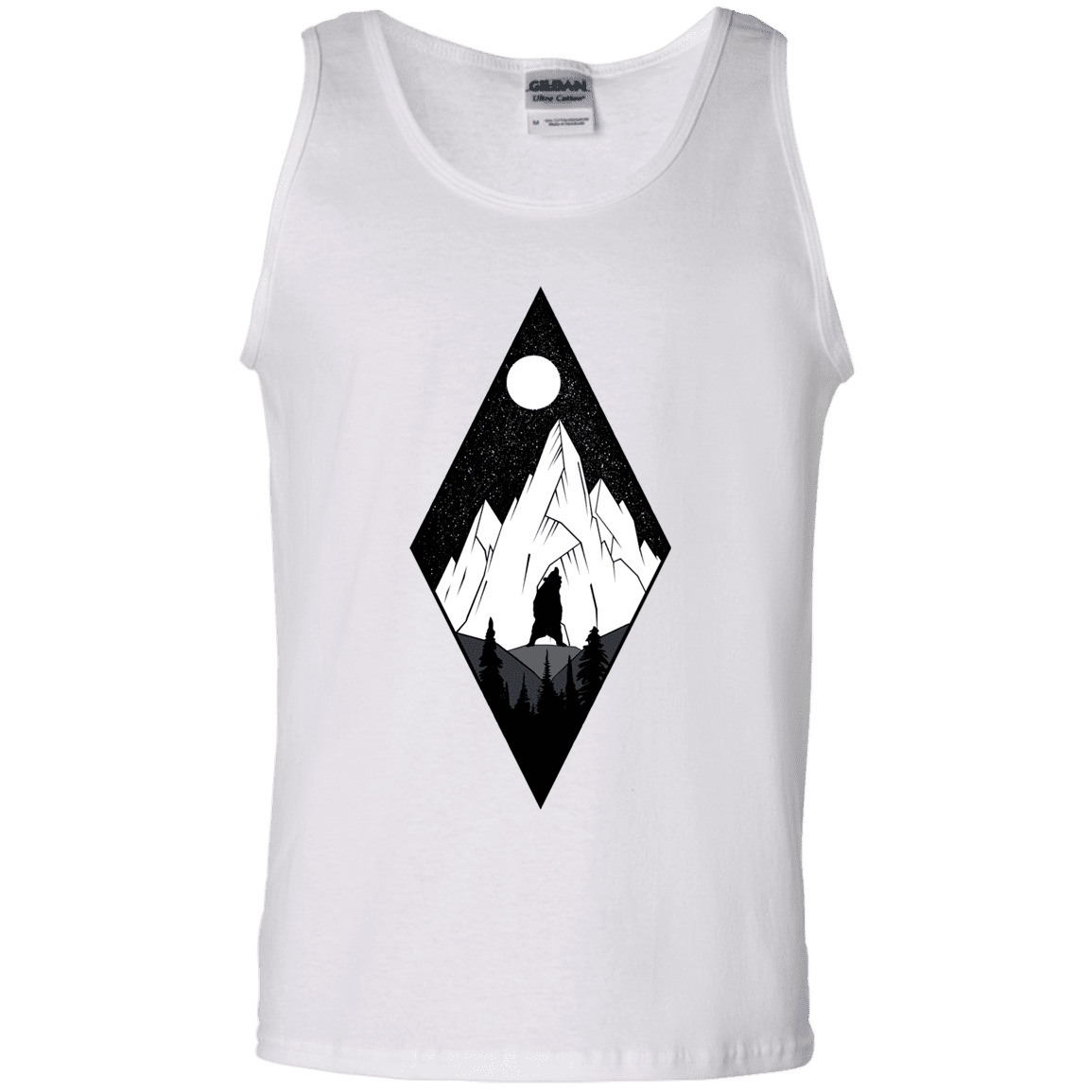 T-Shirts White / S Bear Diamond Men's Tank Top