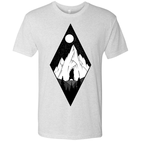T-Shirts Heather White / S Bear Diamond Men's Triblend T-Shirt