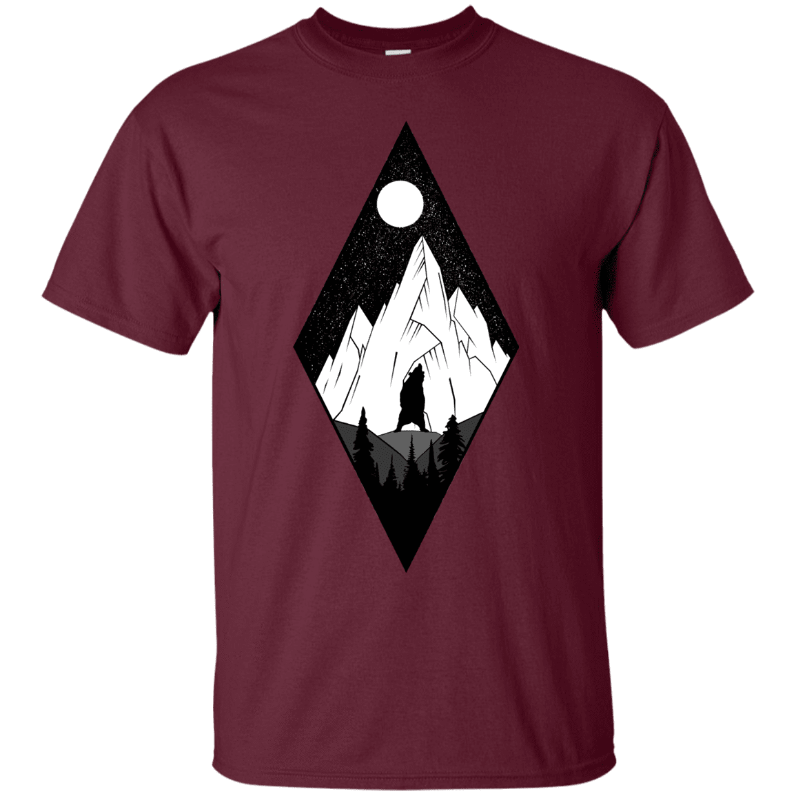 T-Shirts Maroon / S Bear Diamond T-Shirt